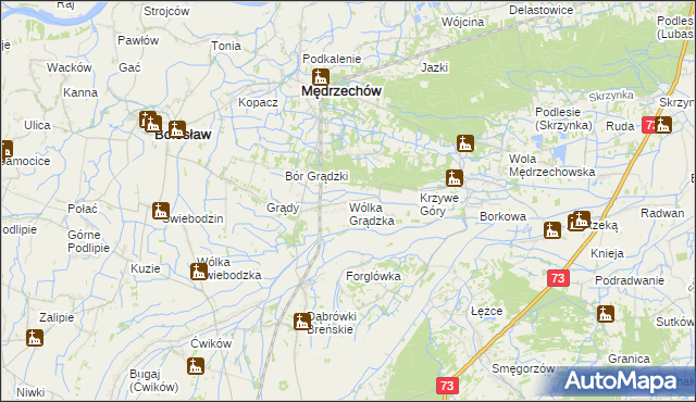 mapa Wólka Grądzka, Wólka Grądzka na mapie Targeo