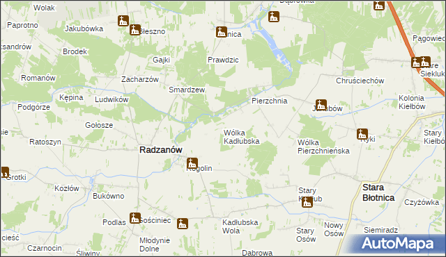 mapa Wólka Kadłubska, Wólka Kadłubska na mapie Targeo