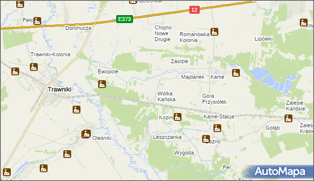 mapa Wólka Kańska, Wólka Kańska na mapie Targeo