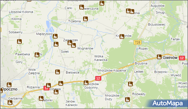 mapa Wólka Karwicka, Wólka Karwicka na mapie Targeo