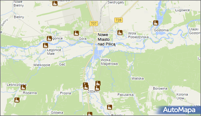 mapa Wólka Magierowa, Wólka Magierowa na mapie Targeo