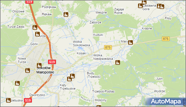 mapa Wólka Niedźwiedzka, Wólka Niedźwiedzka na mapie Targeo