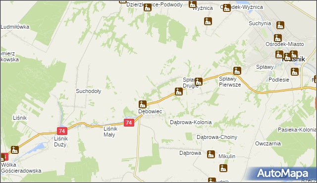 mapa Wólka Olbięcka, Wólka Olbięcka na mapie Targeo