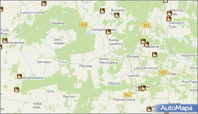 mapa Wólka Petryłowska, Wólka Petryłowska na mapie Targeo