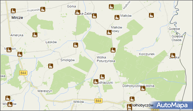 mapa Wólka Poturzyńska, Wólka Poturzyńska na mapie Targeo