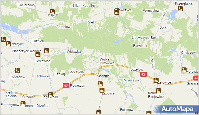 mapa Wólka Pytowska, Wólka Pytowska na mapie Targeo