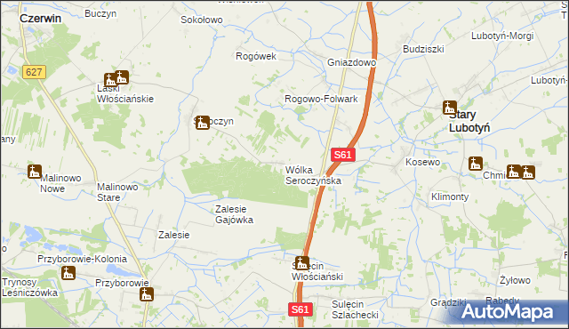 mapa Wólka Seroczyńska, Wólka Seroczyńska na mapie Targeo
