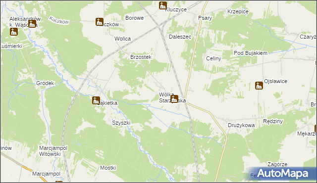 mapa Wólka Starzyńska, Wólka Starzyńska na mapie Targeo