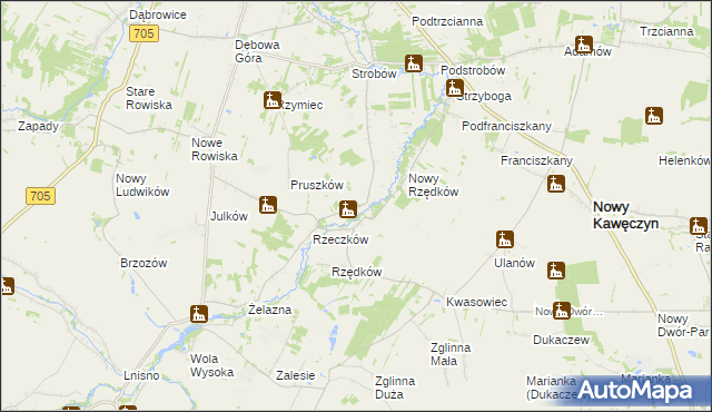 mapa Wólka Strobowska, Wólka Strobowska na mapie Targeo