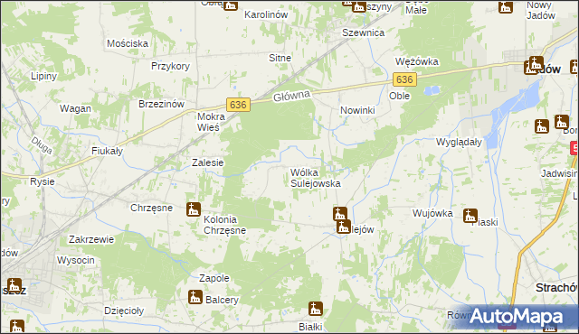 mapa Wólka Sulejowska, Wólka Sulejowska na mapie Targeo