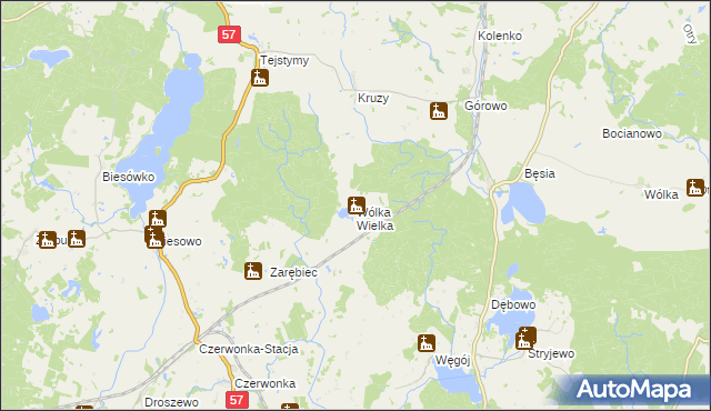 mapa Wólka Wielka, Wólka Wielka na mapie Targeo