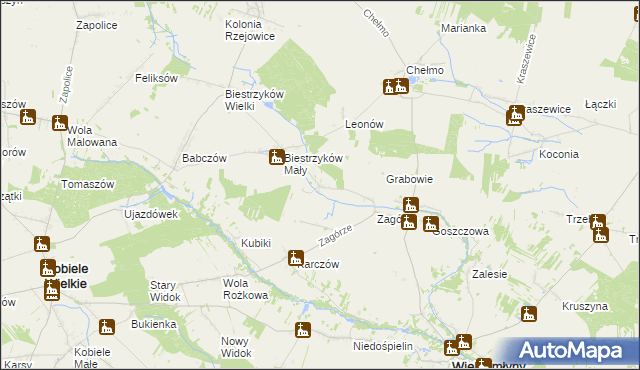 mapa Wólka Włościańska, Wólka Włościańska na mapie Targeo