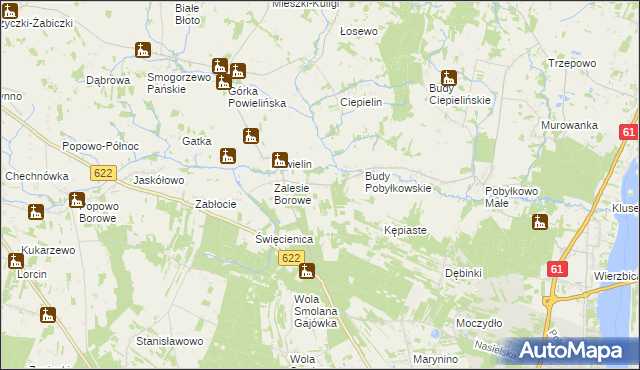 mapa Wólka Zaleska gmina Pokrzywnica, Wólka Zaleska gmina Pokrzywnica na mapie Targeo