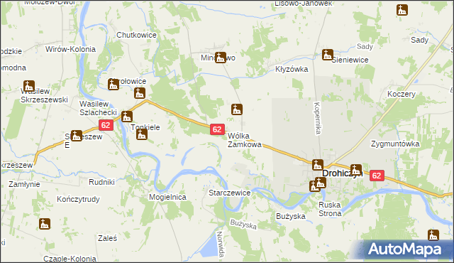 mapa Wólka Zamkowa, Wólka Zamkowa na mapie Targeo