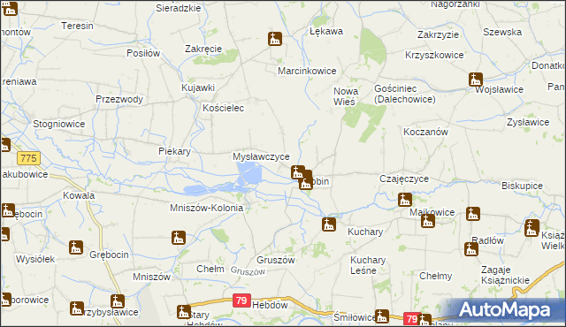 mapa Wolwanowice, Wolwanowice na mapie Targeo