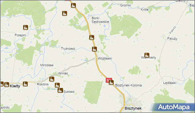 mapa Wozławki, Wozławki na mapie Targeo