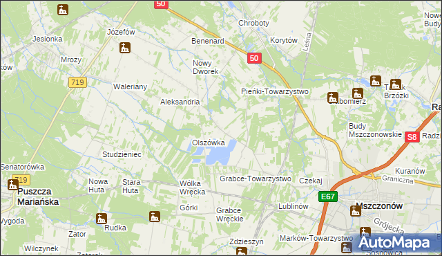 mapa Wręcza, Wręcza na mapie Targeo