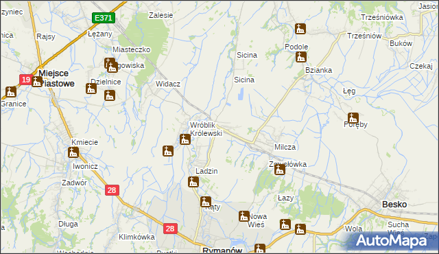 mapa Wróblik Szlachecki, Wróblik Szlachecki na mapie Targeo