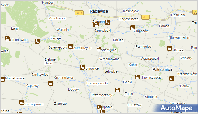 mapa Wrocimowice, Wrocimowice na mapie Targeo