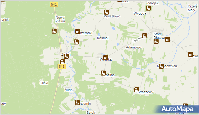 mapa Wronka gmina Lubowidz, Wronka gmina Lubowidz na mapie Targeo