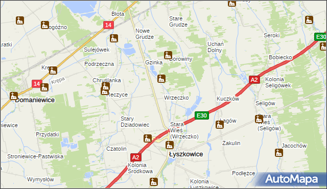 mapa Wrzeczko, Wrzeczko na mapie Targeo