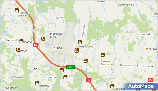 mapa Wszemirów, Wszemirów na mapie Targeo