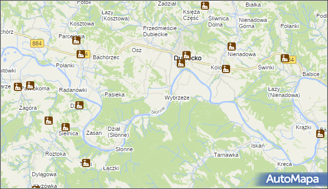 mapa Wybrzeże, Wybrzeże na mapie Targeo