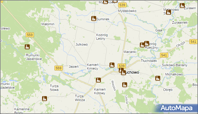 mapa Wyczałkowo, Wyczałkowo na mapie Targeo