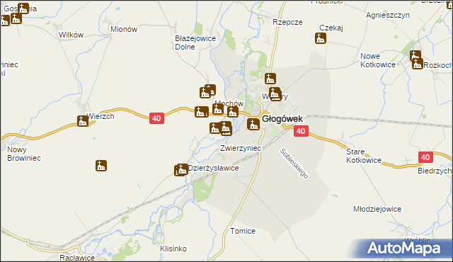 mapa Wydrowice gmina Głogówek, Wydrowice gmina Głogówek na mapie Targeo