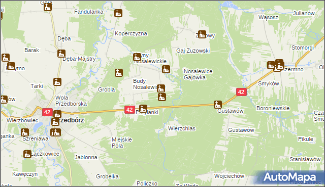 mapa Wygwizdów gmina Przedbórz, Wygwizdów gmina Przedbórz na mapie Targeo