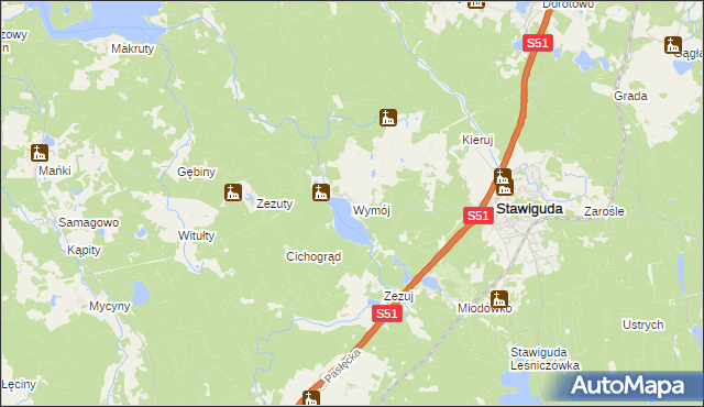 mapa Wymój, Wymój na mapie Targeo