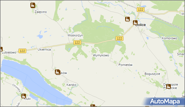 mapa Wymykowo, Wymykowo na mapie Targeo