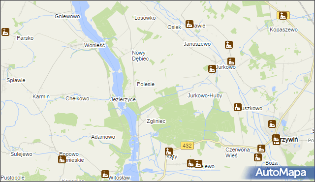 mapa Wymysłowo gmina Krzywiń, Wymysłowo gmina Krzywiń na mapie Targeo