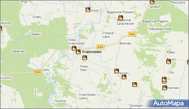 mapa Wymysły gmina Krasnosielc, Wymysły gmina Krasnosielc na mapie Targeo