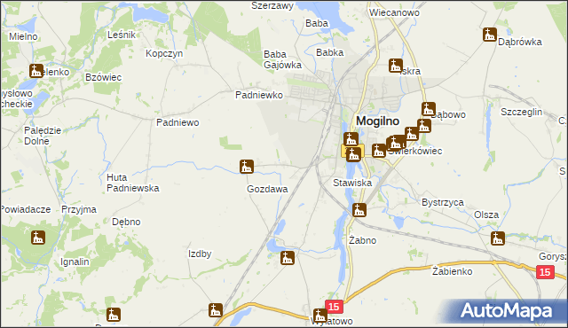 mapa Wyrobki gmina Mogilno, Wyrobki gmina Mogilno na mapie Targeo