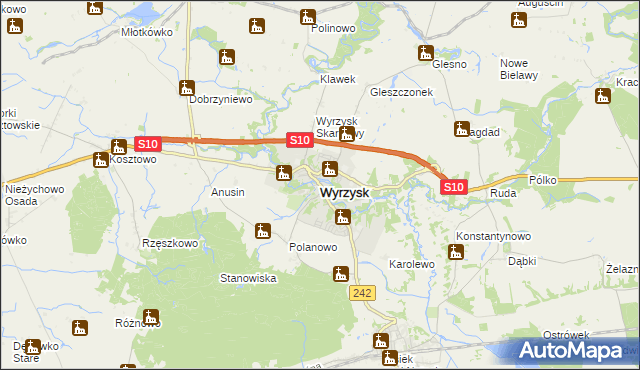 mapa Wyrzysk, Wyrzysk na mapie Targeo