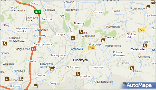 mapa Wysiołek Luborzycki, Wysiołek Luborzycki na mapie Targeo