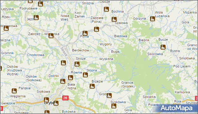 mapa Wyskitna, Wyskitna na mapie Targeo