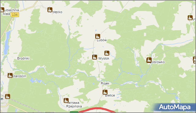 mapa Wystok, Wystok na mapie Targeo
