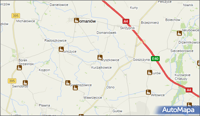 mapa Wyszkowice, Wyszkowice na mapie Targeo