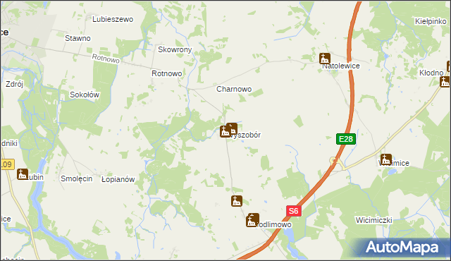 mapa Wyszobór, Wyszobór na mapie Targeo