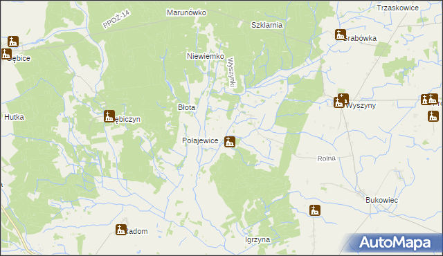 mapa Wyszynki, Wyszynki na mapie Targeo