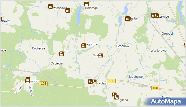 mapa Wytok, Wytok na mapie Targeo