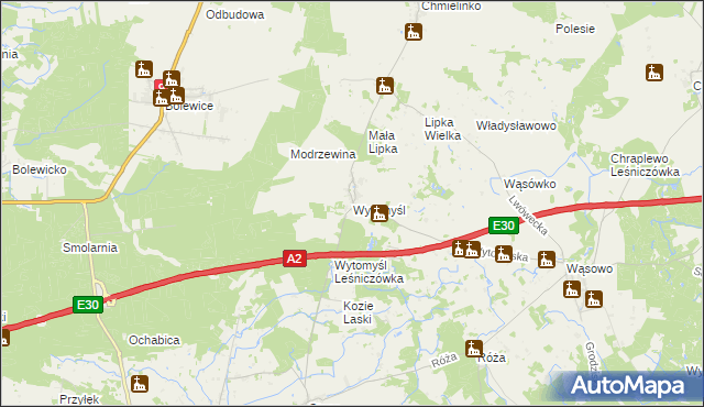 mapa Wytomyśl, Wytomyśl na mapie Targeo