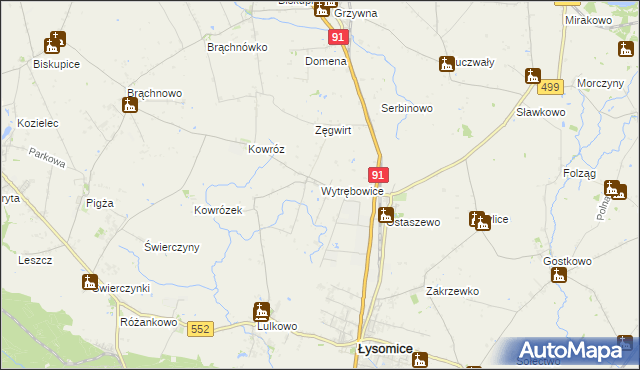 mapa Wytrębowice, Wytrębowice na mapie Targeo