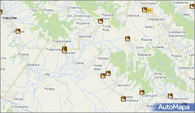 mapa Wzdów, Wzdów na mapie Targeo