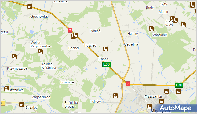 mapa Żabce, Żabce na mapie Targeo