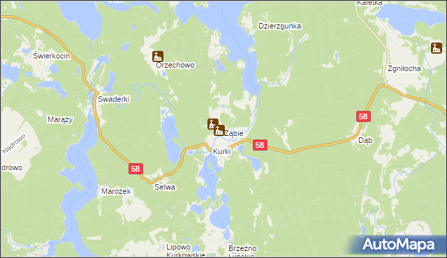 mapa Ząbie, Ząbie na mapie Targeo