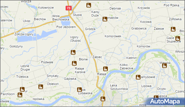 mapa Żabiec, Żabiec na mapie Targeo