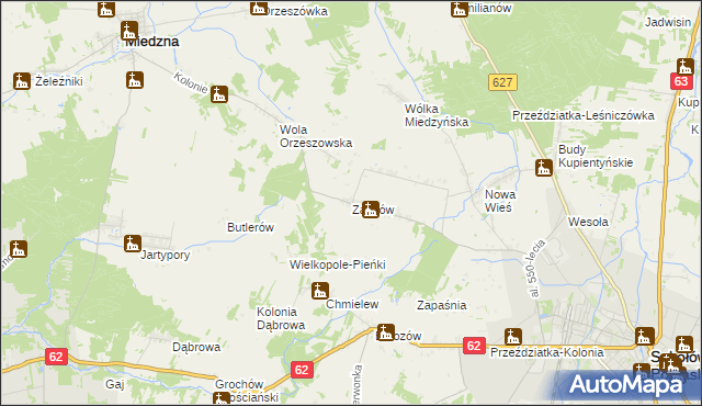 mapa Ząbków, Ząbków na mapie Targeo